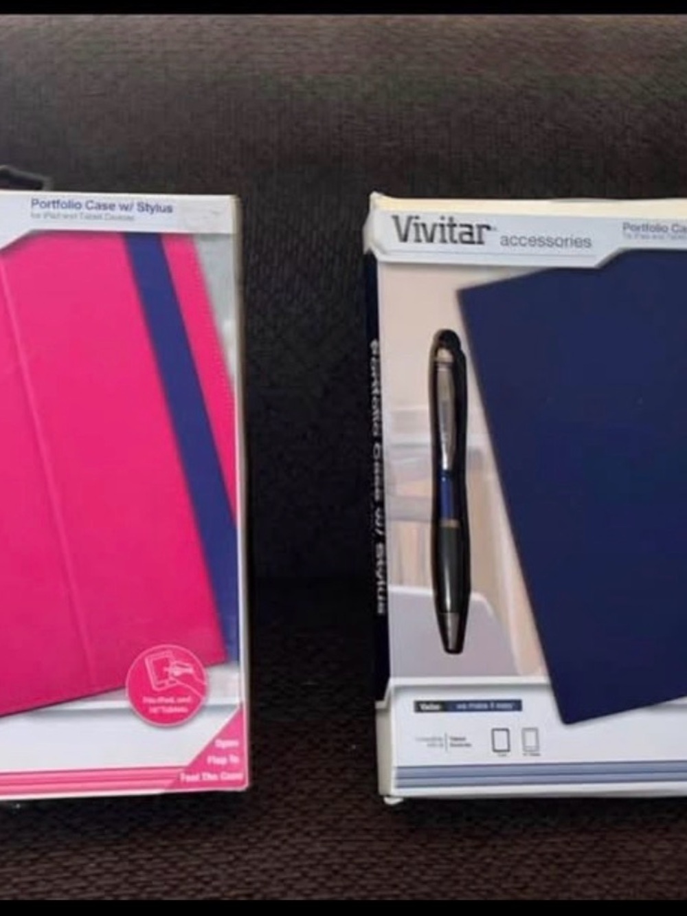 Navy Tablet Portfolio Case with Stylus